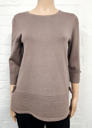 Anonymous Bow Detail 3/4 Length Sleeve Jumper